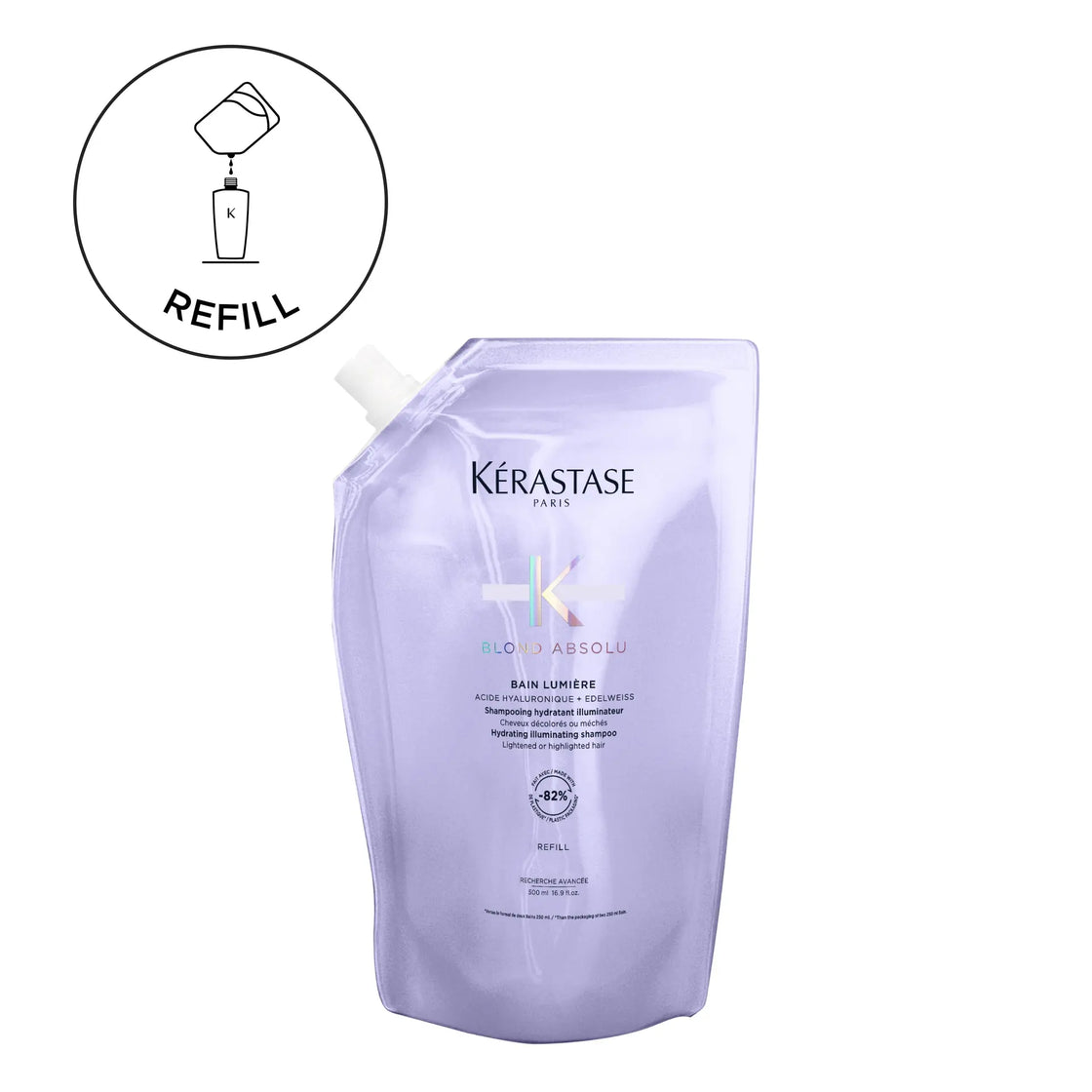 Kérastase Blond Absolu Bain Lumiére Refill Shampoo Pouch For Lightened and Highlighted Hair 500ml