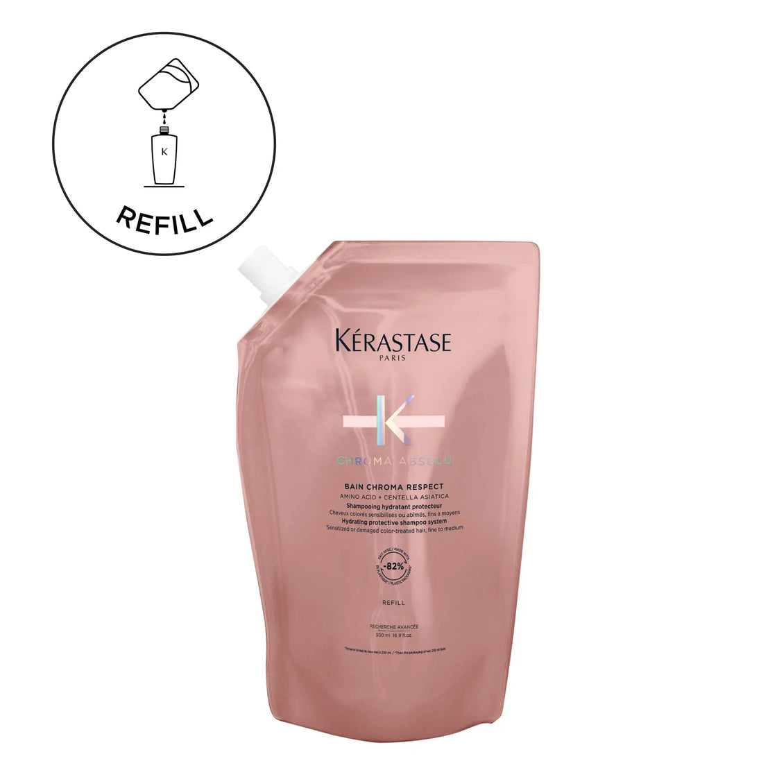 Kérastase Chroma Absolu Bain Chroma Respect Refill Shampoo Pouch For Colour-Treated Hair 500ml